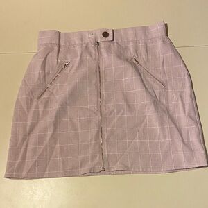 Charlotte Russe Lavender Plaid Mini Skirt